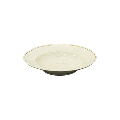 Suppenteller 23cm creme mit Goldrand _Salzburg__side